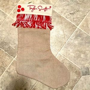 Taylor Swift Burlap Christmas Stocking